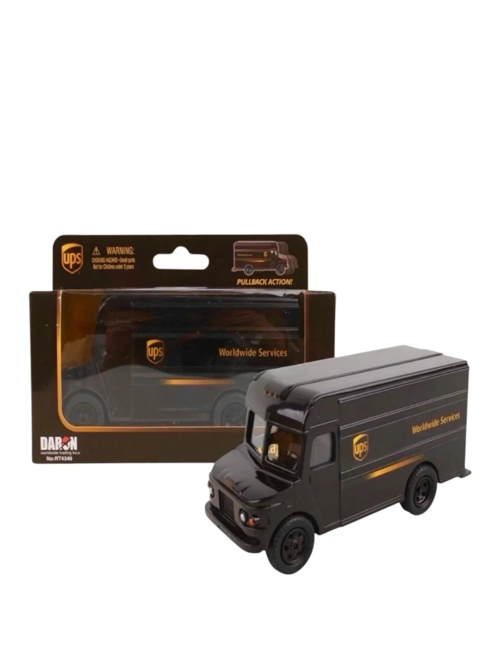 UPS Mini Delivery Truck Pullback Action